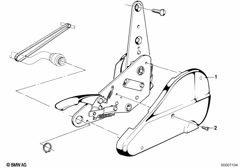 Cover f reclining front seat fitting