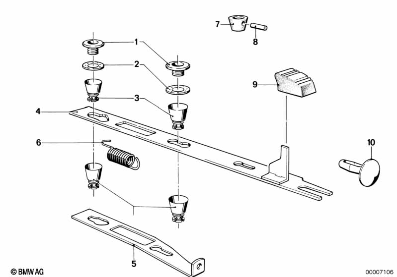 Front seat-head rest support retainer