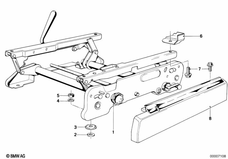 Front seat-vertical seat adjuster