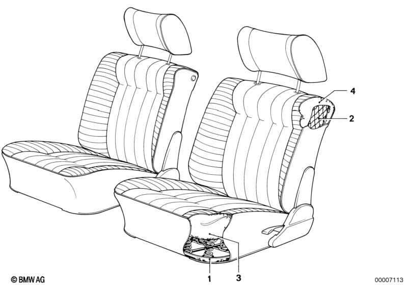 Spring frame seat front