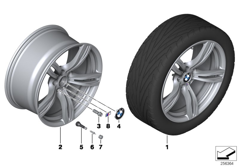 BMW LA wheel M Double Spoke 343 - 20''