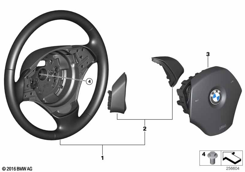 Leather steering wheel