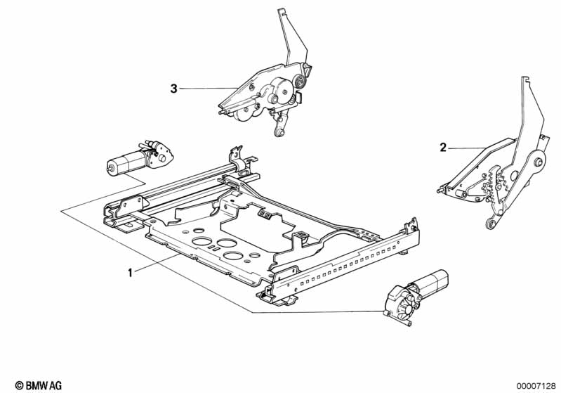 BMW sports seat seat rail electrical