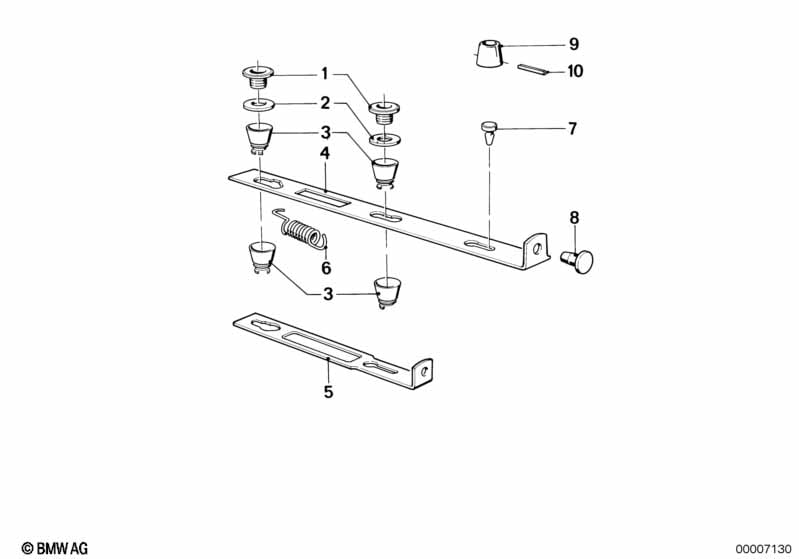 Front seat-head rest support retainer