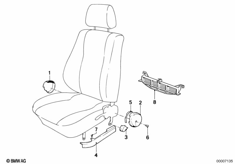 Seat front seat coverings