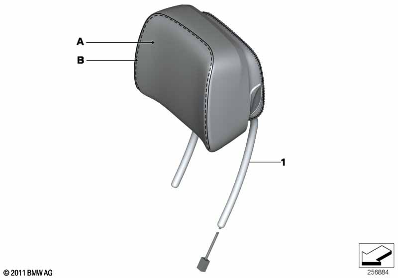 Individual headrest, front