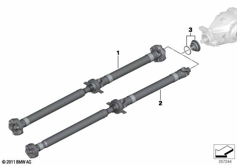 Driveshaft / recessed nut