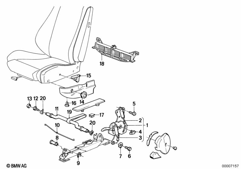 Reclining seat fitting