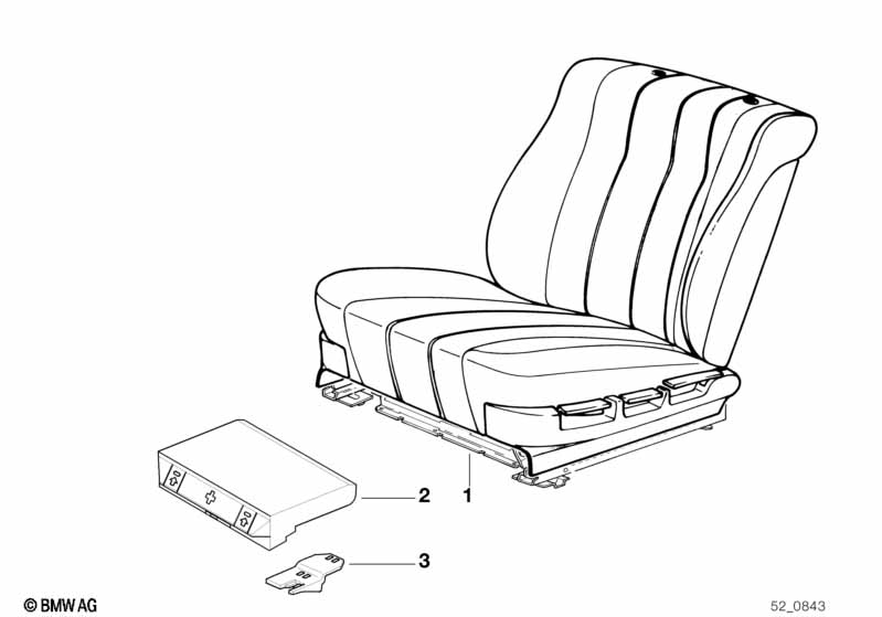 BMW sports seat mechanically adjustable