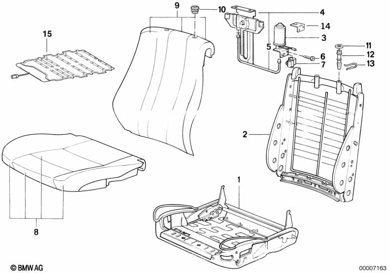 BMW sports seat frame electrical