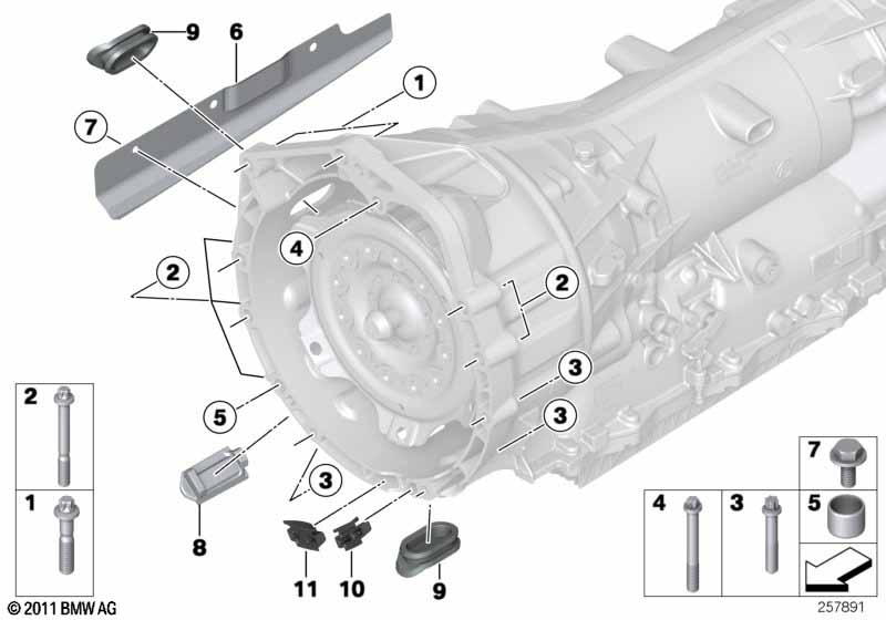 Gearbox mounting parts