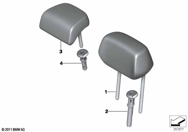 Rear seat head restraint