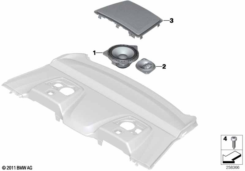 Speaker, rear tray, high-end