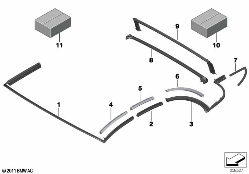 Convertible top seals