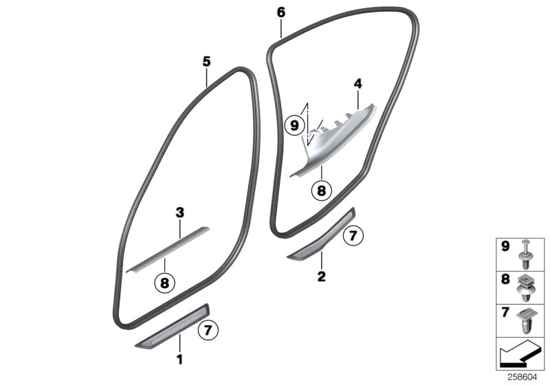 Genuine BMW 51727409193 F36 F36 Door Sealing Front Left (Inc. 430iX, 420dX & 425d) | ML Performance US Car Parts