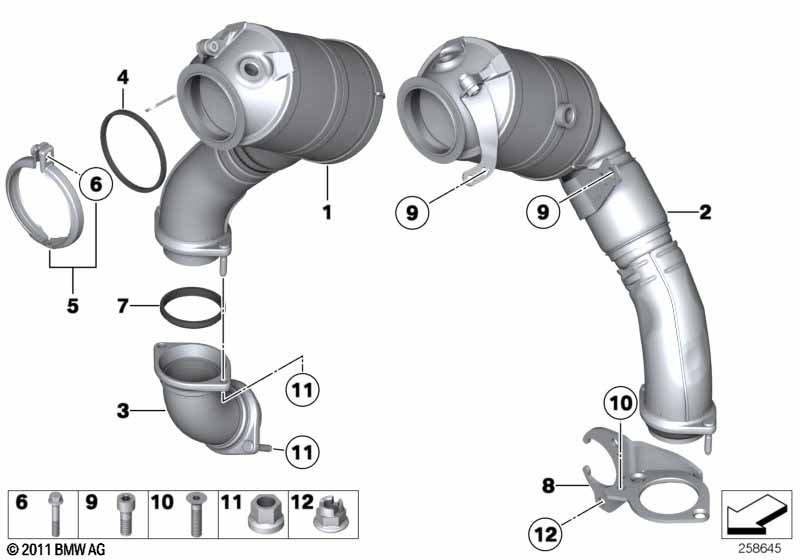 Genuine BMW 18307577826 E71 E72 E70 Front Pipe (Inc. X6 M, Hybrid X6 & X5 50iX) | ML Performance EU Car Parts
