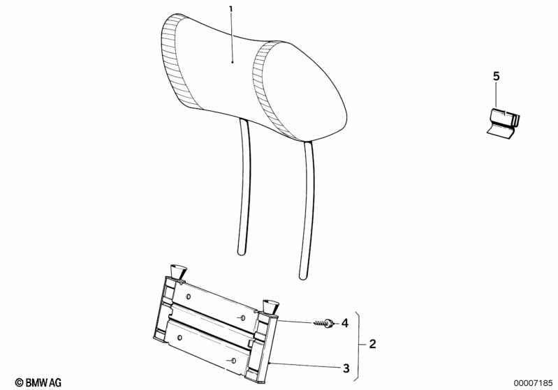 Headrest, rear