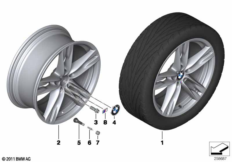 BMW LA wheel M Double Spoke 373 - 20''