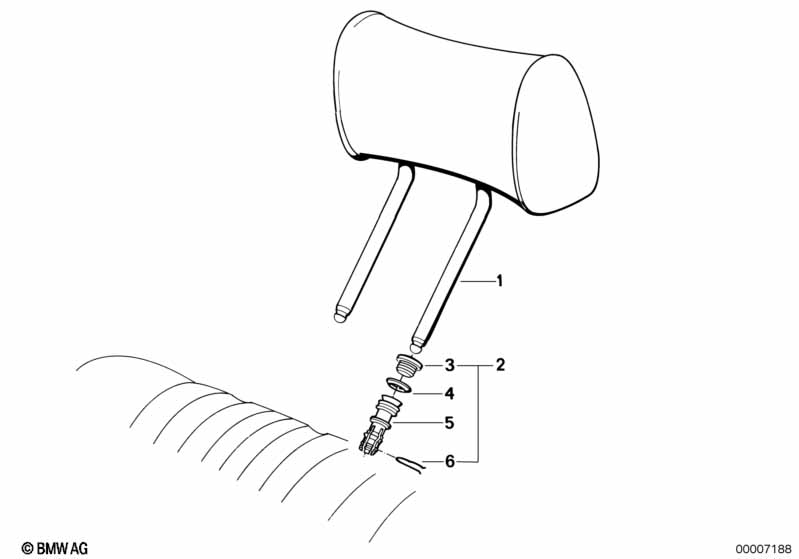 Headrest, rear