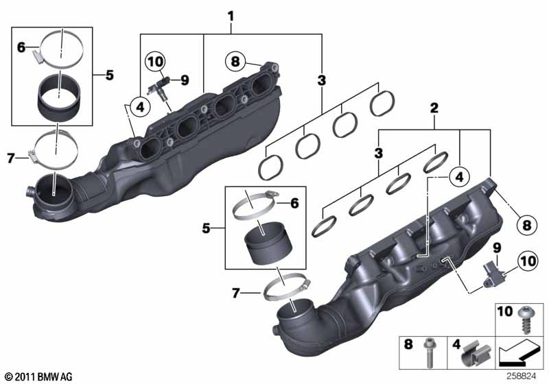 Genuine BMW 11617843275 F13 F06 Intake Manifold System ZYL. 5-8 (Inc. M5 & M6) | ML Performance UK Car Parts