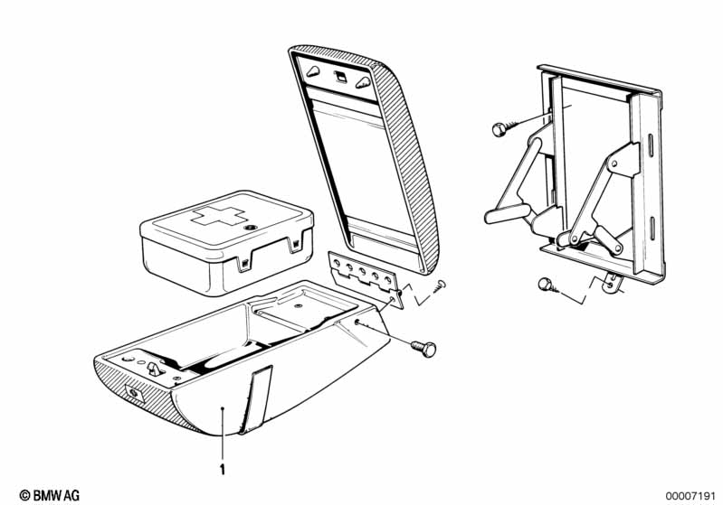 Cover center armrest rear lower