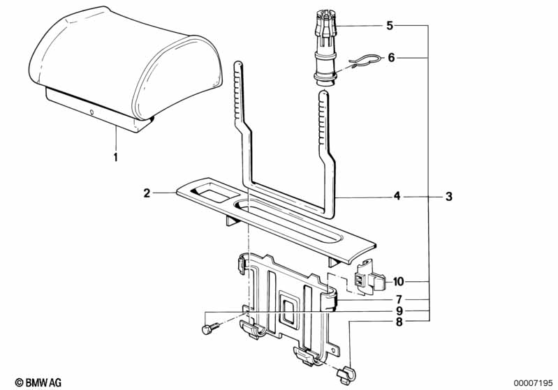 Headrest, rear