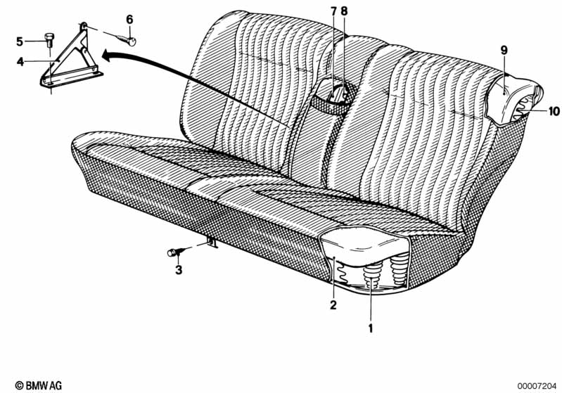 Seat Spring frame/frame pad rear