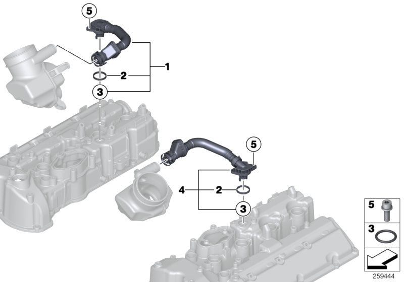 Genuine BMW 11157848341 Ventilation Line, Engine 5-Aug (Inc. X5 M & X6 M) | ML Performance UK Car Parts