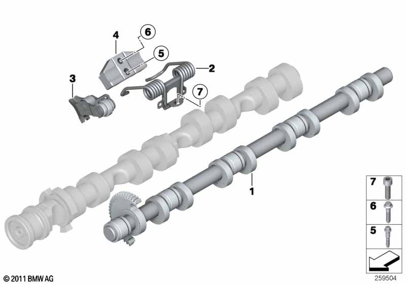 Valve timing gear, eccentric shaft
