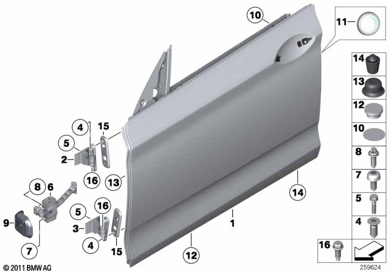 Genuine BMW 51717197876 Crashpad, Door, Front Right (Inc. 550i, 535i & 535iX) | ML Performance EU Car Parts