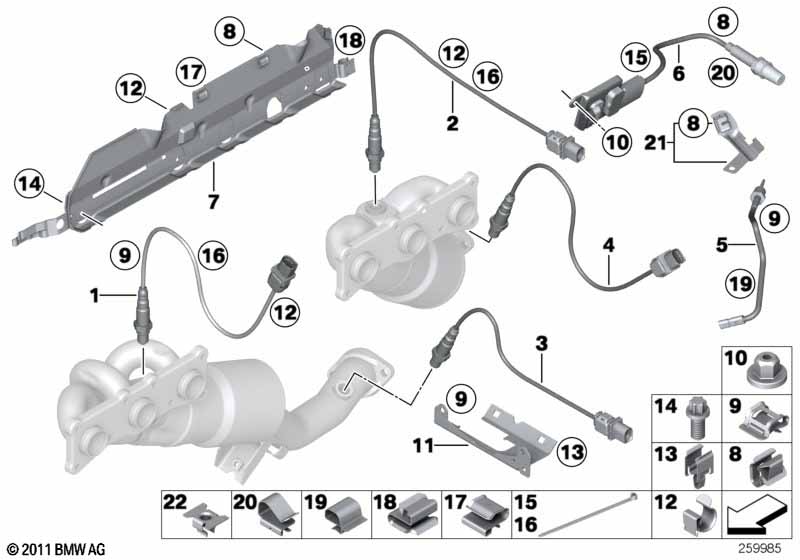 Genuine BMW 11787589147 F01 F02 F10 Lambda Monitor Sensor L= 410mm (Inc. 523i, 528i & 730i) | ML Performance UK Car Parts