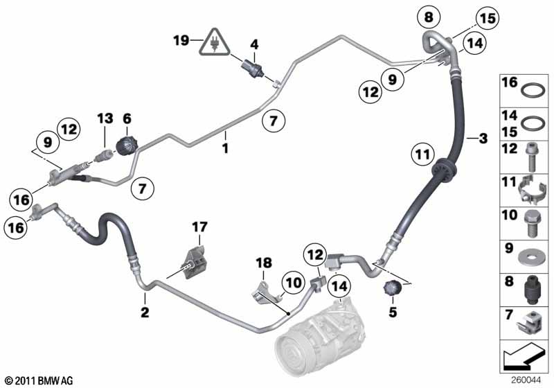 Genuine BMW 64509224837 E89 Suction Pipe Evaporator-Compressor (Inc. Z4 35i & Z4 35is) | Duco Car Parts UK Car Parts