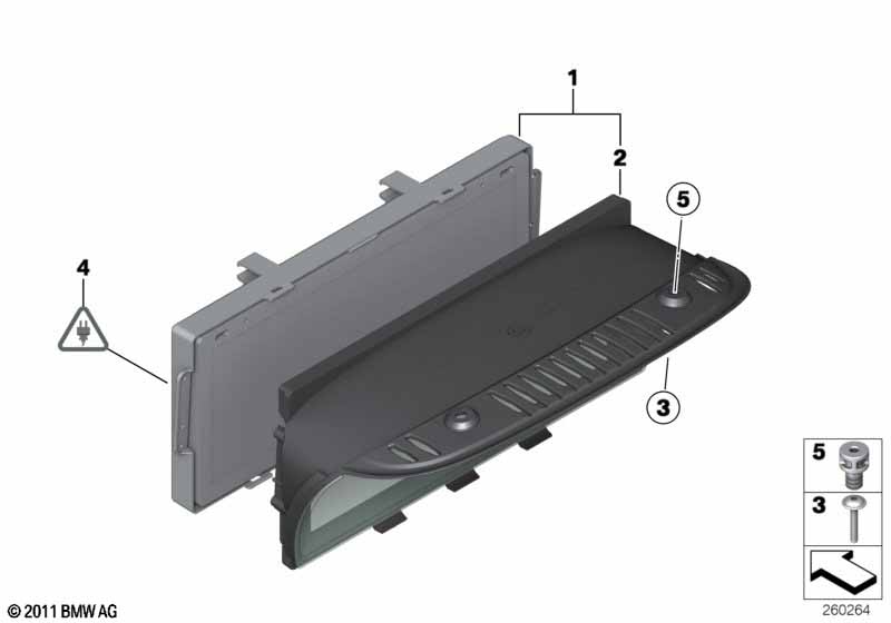 Genuine BMW 65829224350 E60 E63 E61 At-On-Board Monitor 6,5