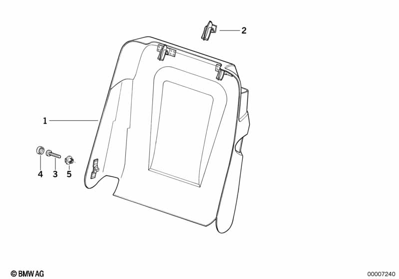 BMW sportseat seat panel rear