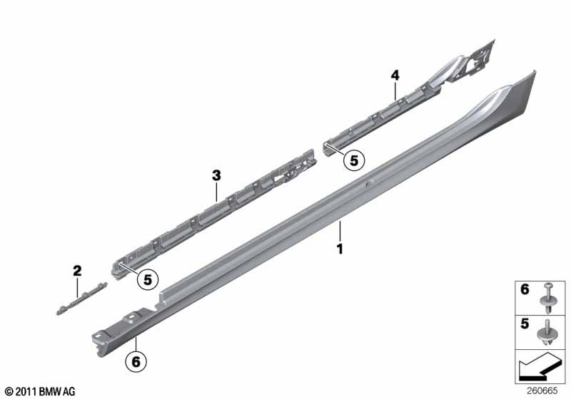 M cover for rocker panel / wheel arch