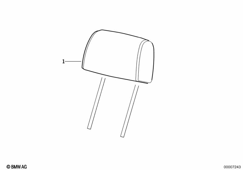 Seat, front, head restraint