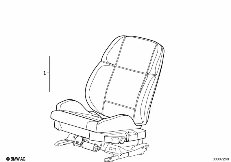 Seat, front, complete seat