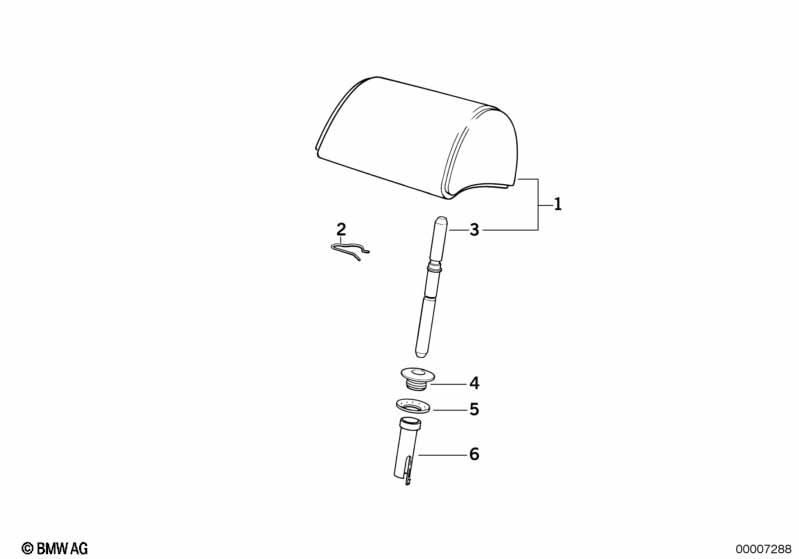 Headrest, rear