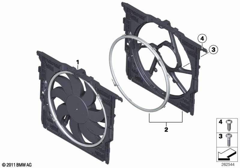 Genuine BMW 17422283923 F13 F06 Fan Housing With Fan 1000W (Inc. M5 & M6) | ML Performance UK Car Parts