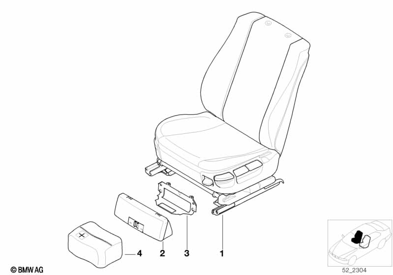 Seat, front, complete seat