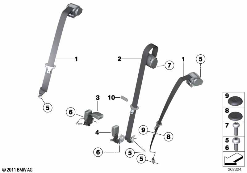 Genuine BMW 72117266351 F30 F20 F21 Lower Belt, Rear Center And Right (Inc. 340i, 335i & 118dX) | ML Performance UK Car Parts
