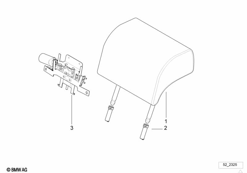 Rear seat head restraint