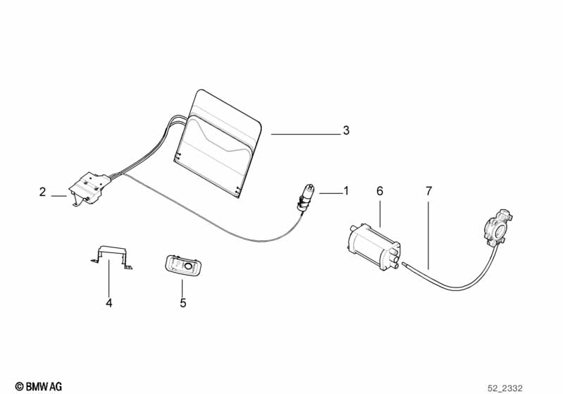 Electr.adjust.seat single components