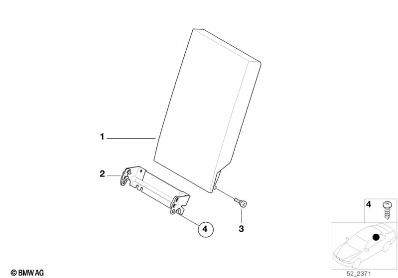 Rear seat center armrest