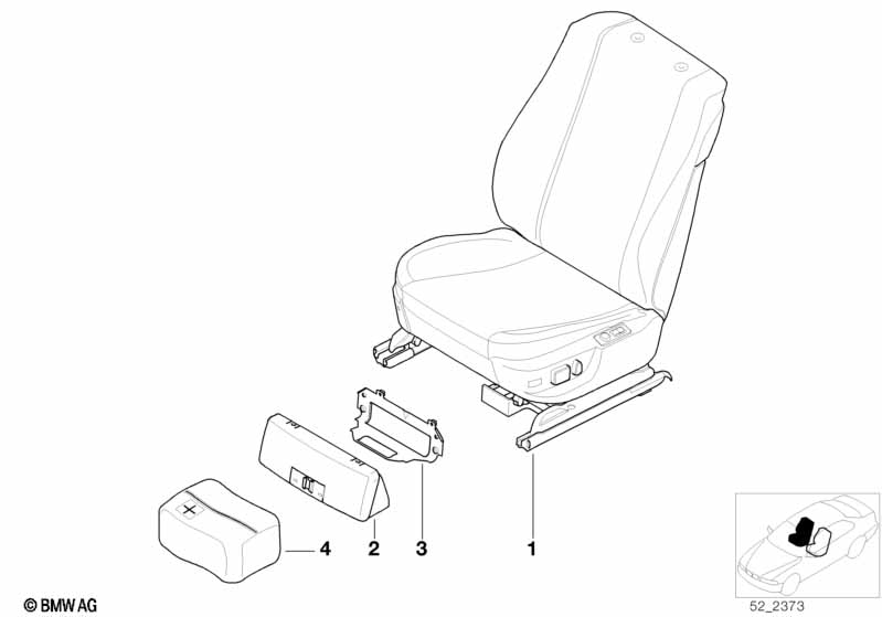 Seat, front, complete seat