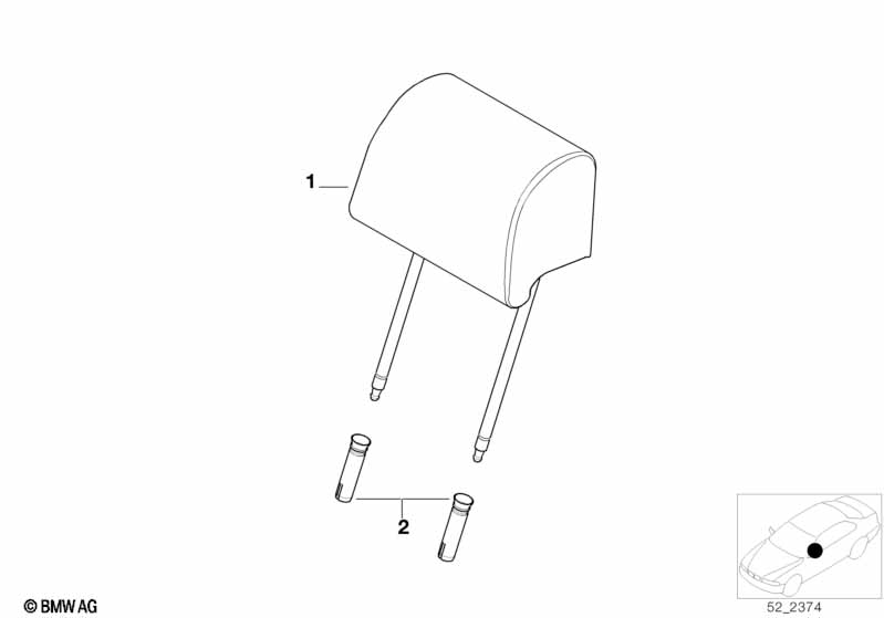Seat, front, head restraint Comfort seat