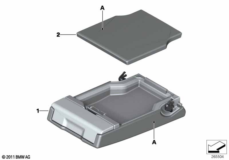 Individual armrest, rear, leather