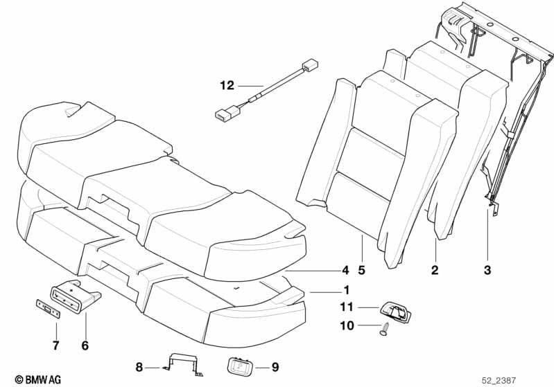 Rear seat with CAN holder
