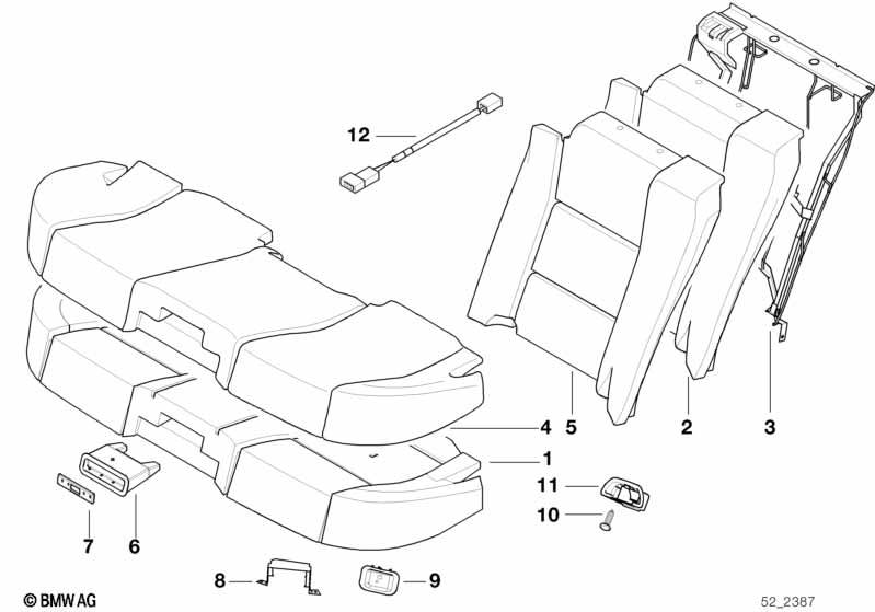 Genuine BMW 52208150868 E38 Cover SCHWARZ (Inc. 735i, 740iL & 750iLS) | ML Performance EU Car Parts