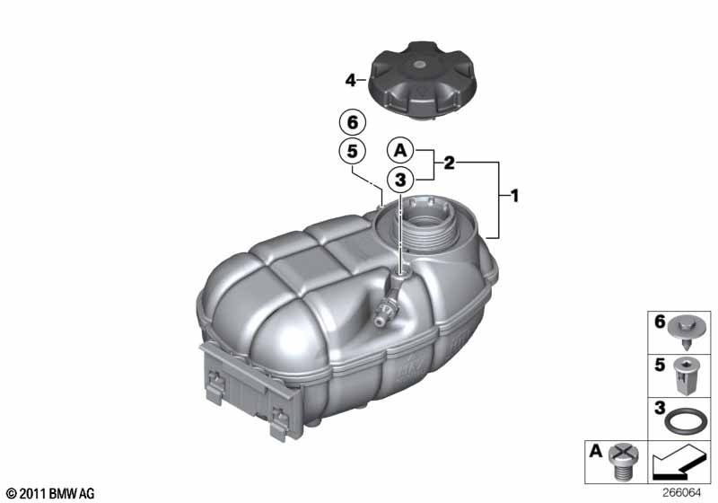 Genuine BMW 17137642160 F22 F23 F34 Expansion Tank (Inc. Hybrid 3, 418d & 320d) | ML Performance EU Car Parts